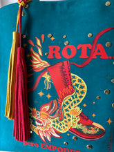 Cargar imagen en el visor de la galería, Cartera de cuero azul petróleo
