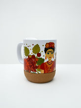 Cargar imagen en el visor de la galería, Taza Frida Flores de otoño - Tapa y apoyo antideslizante
